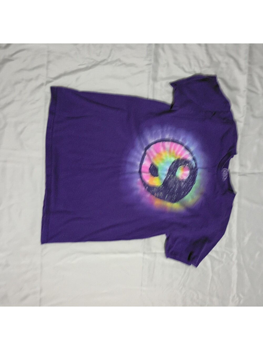 DOM Purple Tie-Dye Yin Yang Graphic T-Shirt